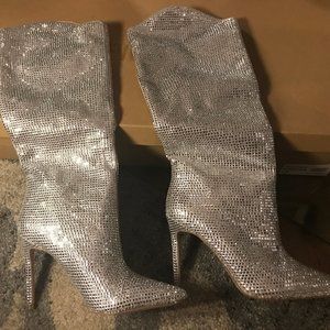 Women's Steve Madden Violetta-R Rhinestone Boots Rhinestone